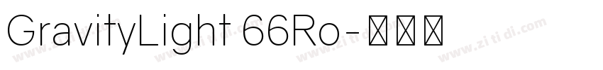 GravityLight 66Ro字体转换